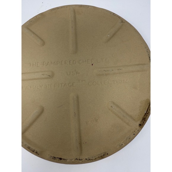 Pampered Chef Family Heritage 11" Deep Dish Baking Pan Pizza Pie Stoneware - Picture 2 of 6